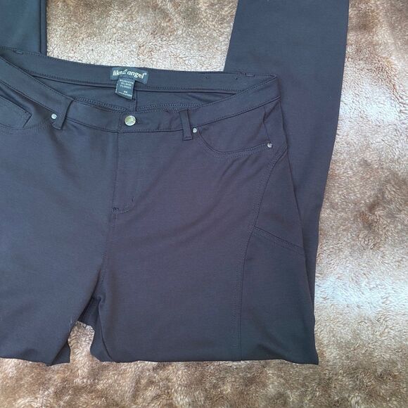 LIKE AN ANGEL Black Classic Dark RAYON POWER STRETCH Pants Size 3X - Picture 6 of 8